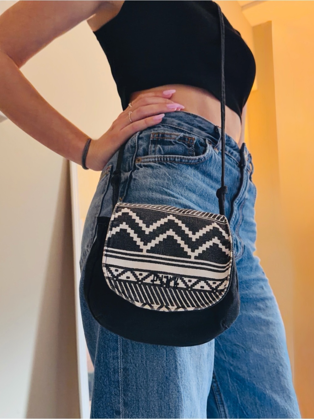 victoria’s secret PINK canvas crossbody bag